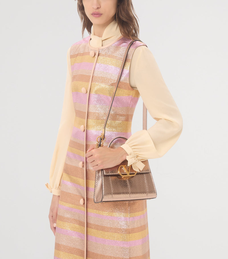 Valentino Garavani small snakeskin VSLING top-handle bag - British product