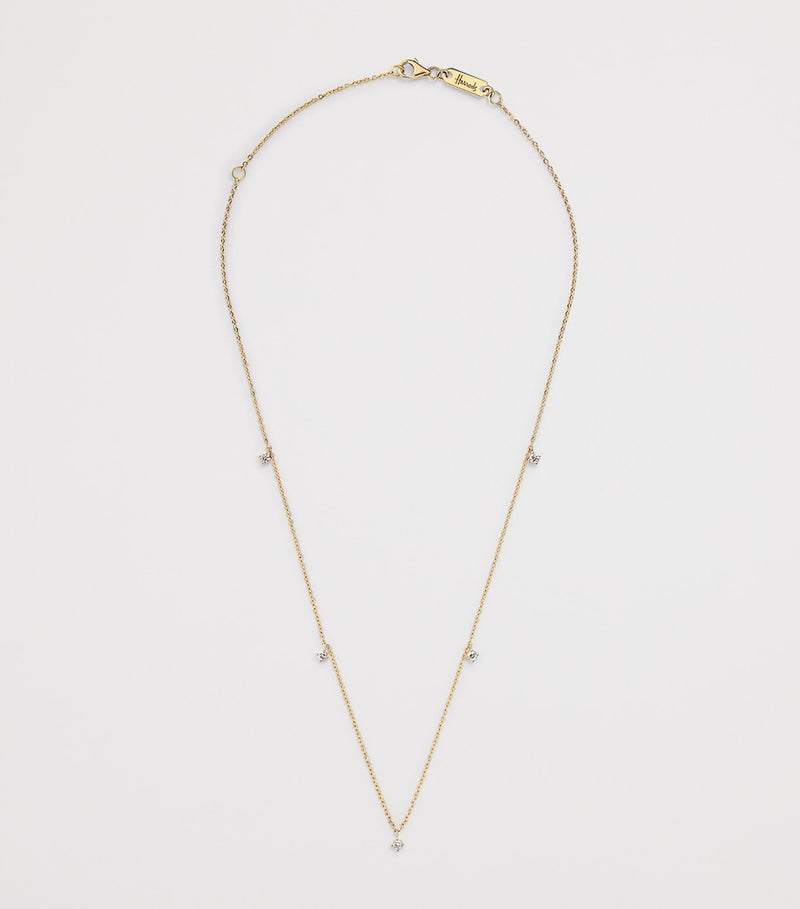 Harrods 18kt yellow gold diamond necklace (British brand)