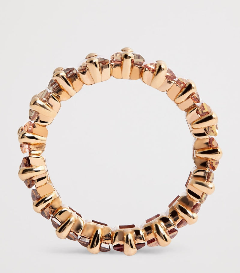 Suzanne Kalan eternity ring rose gold mixed sapphires - British product
