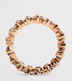 Suzanne Kalan eternity ring rose gold mixed sapphires - British product