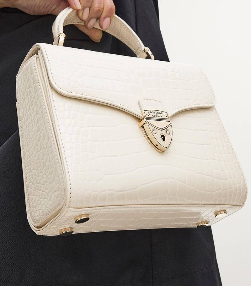 Aspinal of London Midi Mayfair Top-Handle Bag, imported from the UK