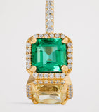 Suzanne Kalan Toi et Moi ring with emerald and diamonds in yellow gold, UK version