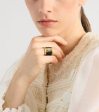 Balmain gold-tone Anthem ring, imported from the UK