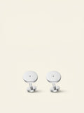 Cartier Double C cufflinks sterling silver mother-of-pearl 16mm - British product