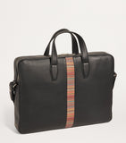 Paul Smith leather Signature stripe briefcase, imported from the UK