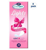Staydry Lights Light Liners for Light Incontinence 8 Pack Bundle – 224 Liners GOODS Boots