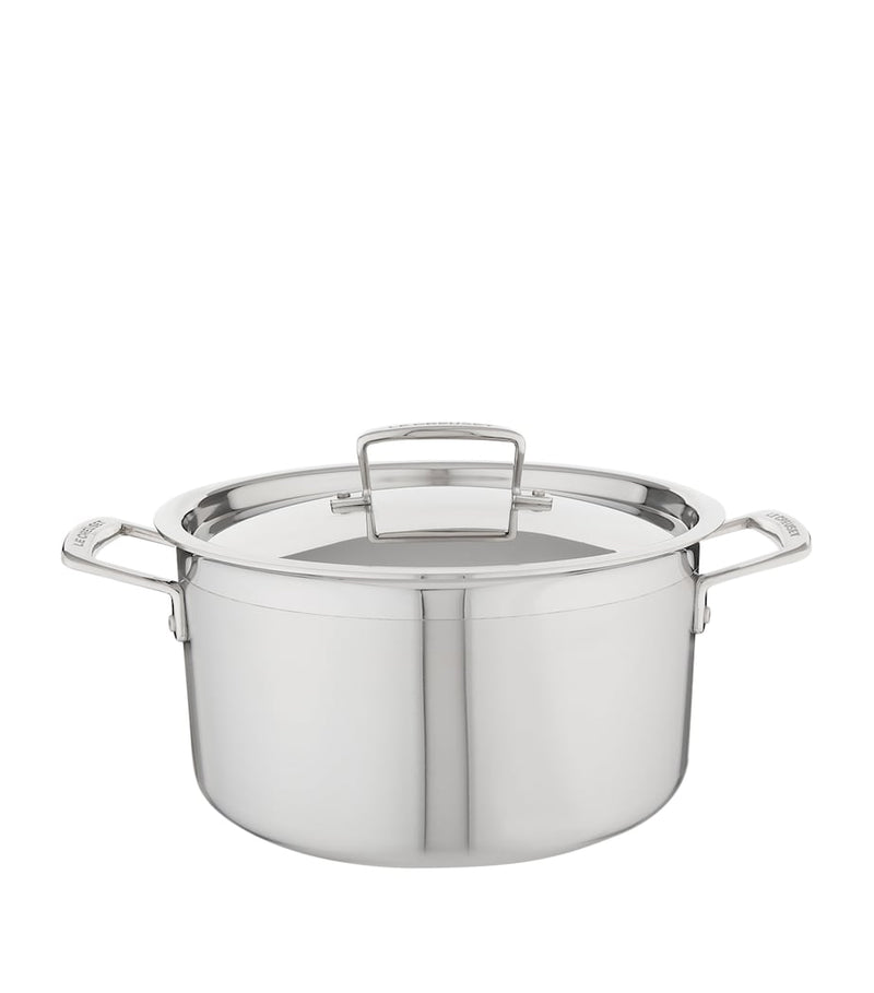 Le Creuset 3-Ply Stainless Steel Casserole Pan 24cm, UK version