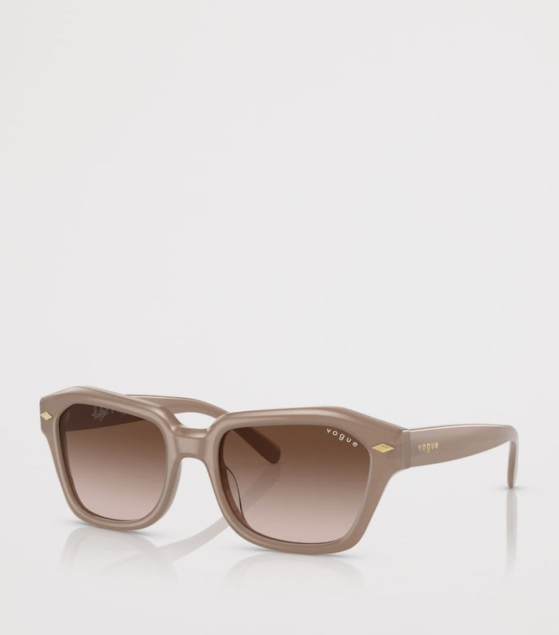 Vogue irregular acetate sunglasses with gradient lenses, UK version