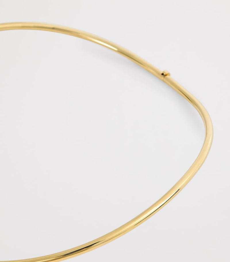 Jade Trau yellow gold 3.0 Plié collar necklace, UK version