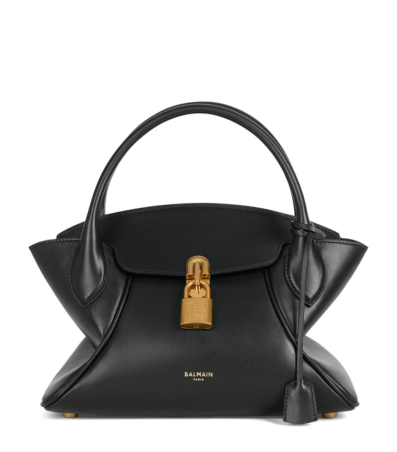 Balmain small Pulse Day top-handle bag in leather, imported from the UK