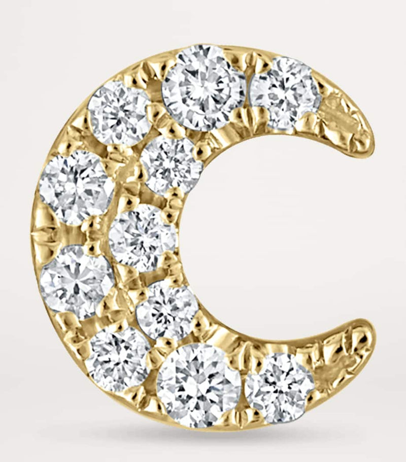 Maria Tash diamond moon stud earring 4.5mm - British product