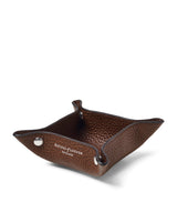Harrods Aspinal of London Mini Grained Leather Tidy Tray 9.5cm x 9.5cm- Buy online at McGrocer