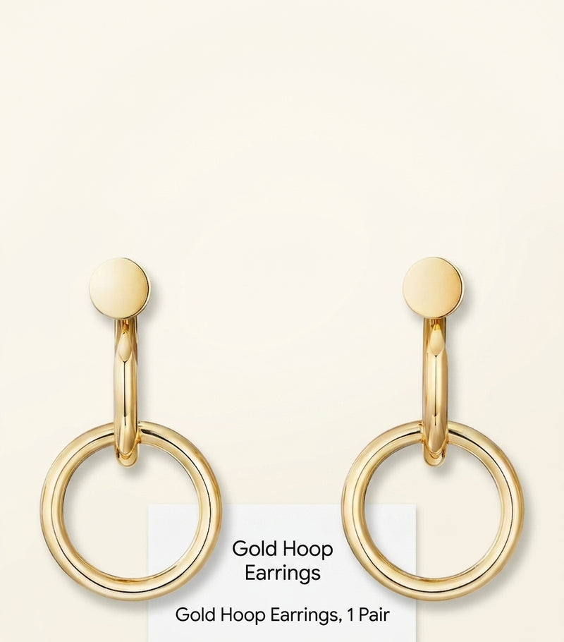 Cartier Juste un Clou yellow gold earrings 33mm, imported from the UK