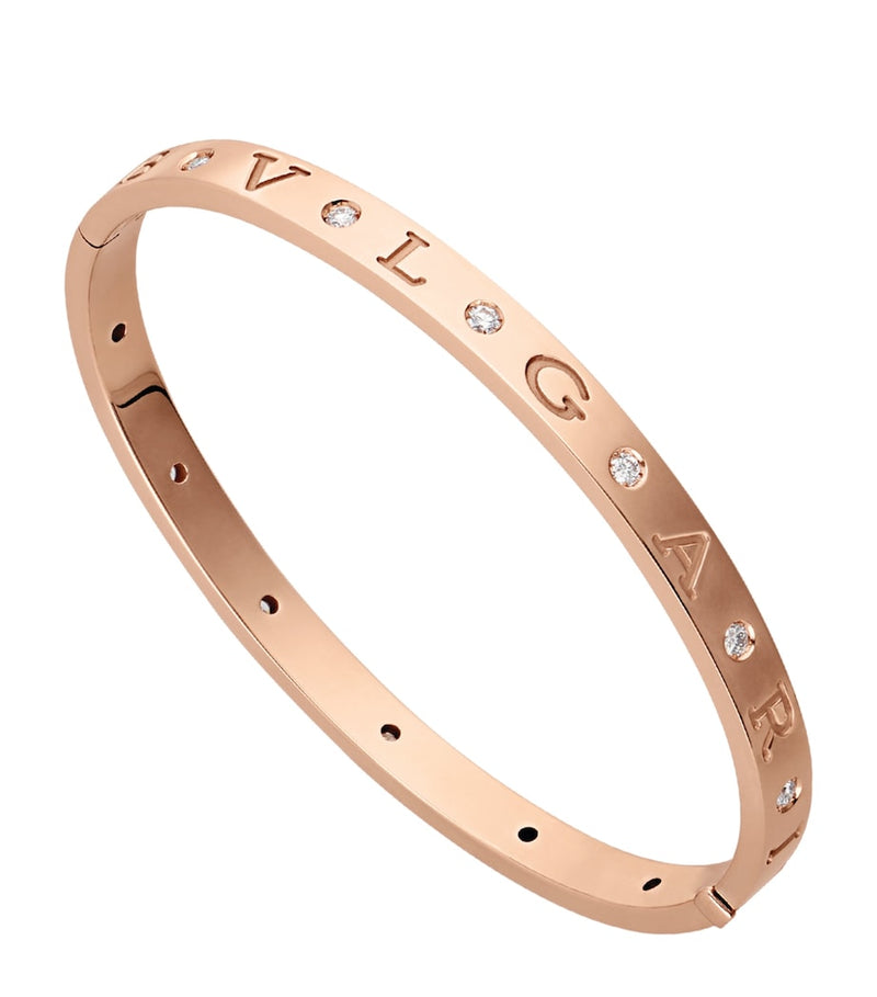 Bvlgari rose gold diamond bangle (British brand)