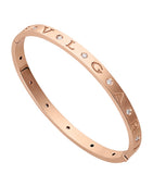 Bvlgari rose gold diamond bangle (British brand)