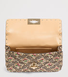 Valentino Garavani Small Jacquard Rockstud Spike shoulder bag (British brand)