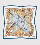 Aspinal of London silk scarf Edwardian Garden design, imported from the UK