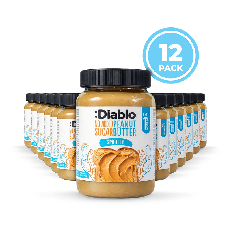 Diablo smooth peanut butter 350g pack of 12 (British brand)