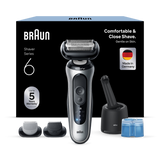 Holland & Barrett Braun Series 6 Electric Shaver with SmartCare Center and 2 Attachments, Silver- Buy online at McGrocer