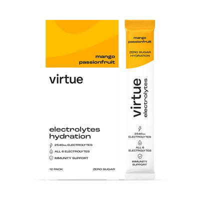 Holland & Barrett Virtue Electrolytes Hydration Mango Passionfruit Hydration Sachets 12 Sachets- Buy online at McGrocer