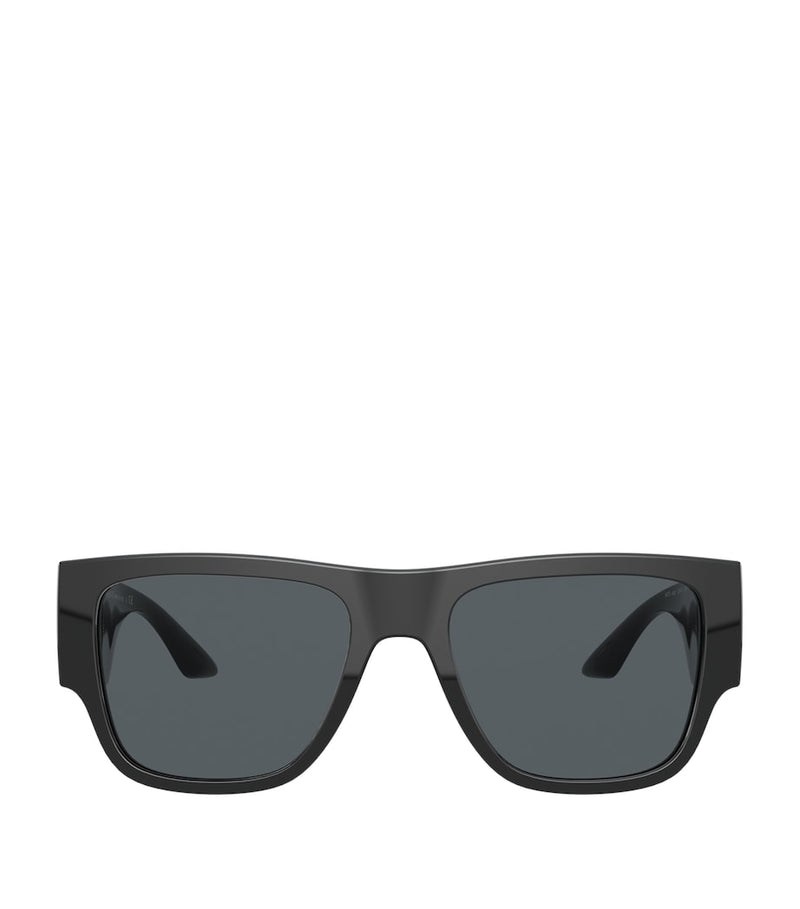 Versace Wayfarer sunglasses with ivory frame and gold logo arms - British product