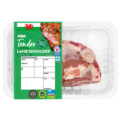 ASDA Tender Lamb Shoulder Welsh Bone-in 0.8kg Meat Joint