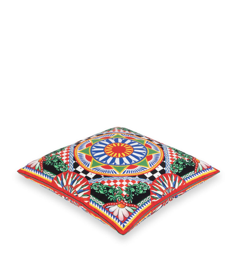 Dolce&Gabbana silk Carretto square cushion 45cm x 45cm - British product