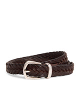 Harrods Eleventy Leather Braided Belt- Buy online at McGrocer