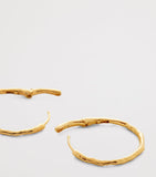 Monica Vinader medium gold vermeil hoop earrings (British brand)