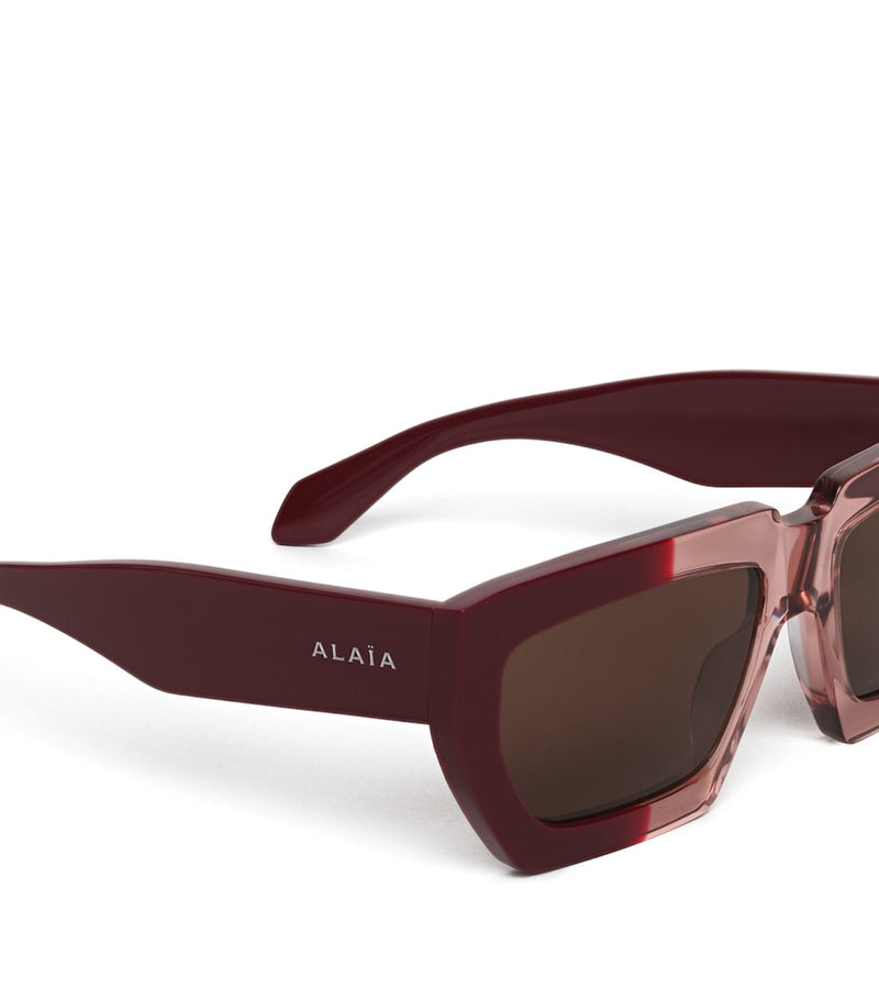 Alaïa melted rectangular acetate sunglasses, imported from the UK
