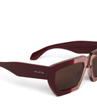 Alaïa melted rectangular acetate sunglasses, imported from the UK