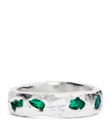 Harrods The Ouze Sterling Silver and Emerald Ring- Buy online at McGrocer