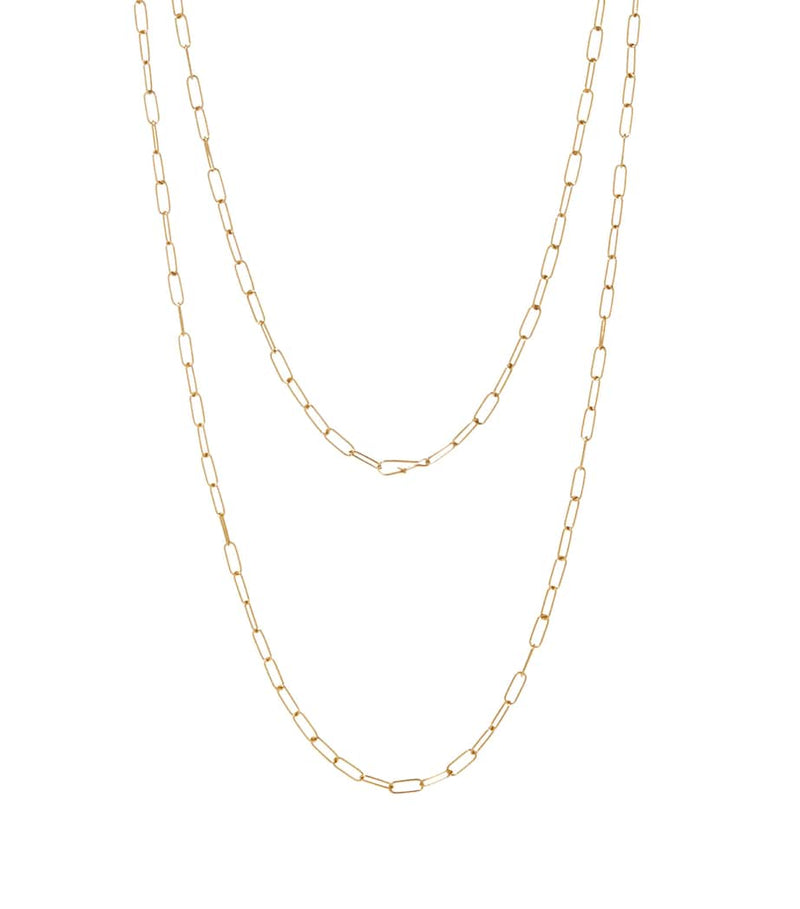 Annoushka yellow gold long mini cable chain necklace, imported from the UK