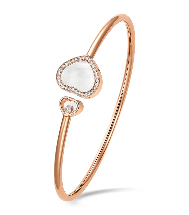 Chopard rose gold diamond mother-of-pearl bangle 17cm (British brand)