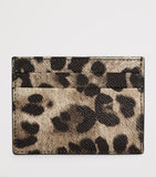 Dolce&Gabbana leopard print calfskin card holder, imported from the UK