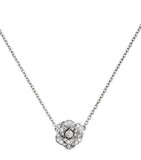 Piaget white gold diamond rose pendant necklace (British brand)