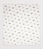 Rosa & Blue bamboo organic cotton bear baby blanket, imported from the UK