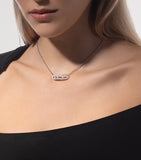 Messika Move Classique white gold diamond necklace 0.20ct, UK version