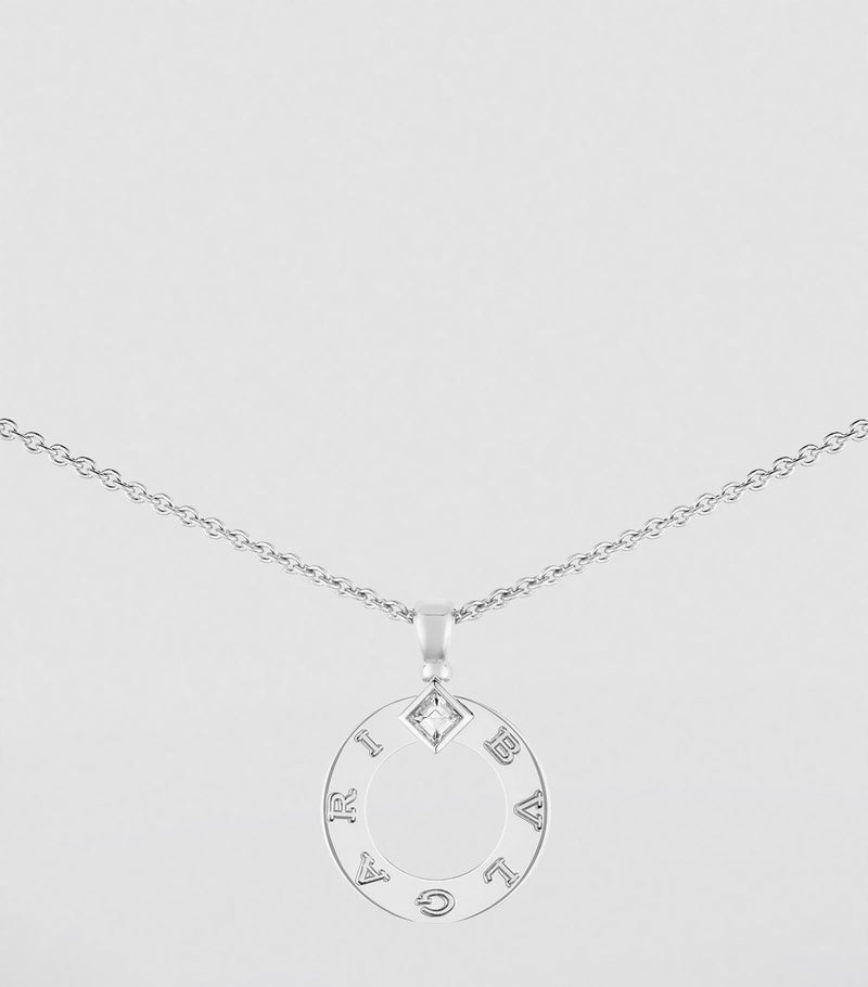 Bvlgari white gold and diamond necklace (British brand)