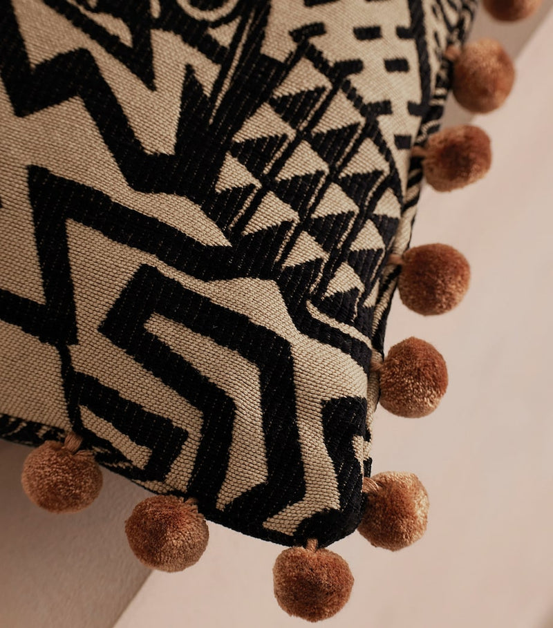 Soho Home jacquard Daxton cushion 50cm, imported from the UK