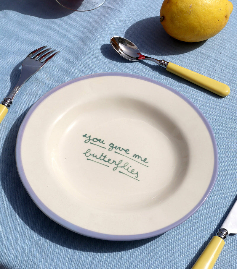 Laetitia Rouget You Give Me Butterflies dessert plate 22cm, UK version