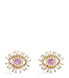 Suzanne Kalan rose gold evil eye stud earrings - British product