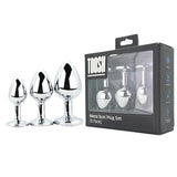 Superdrug Loving Joy Toosh Metal Butt Plug Silver Set of 3- Buy online at McGrocer