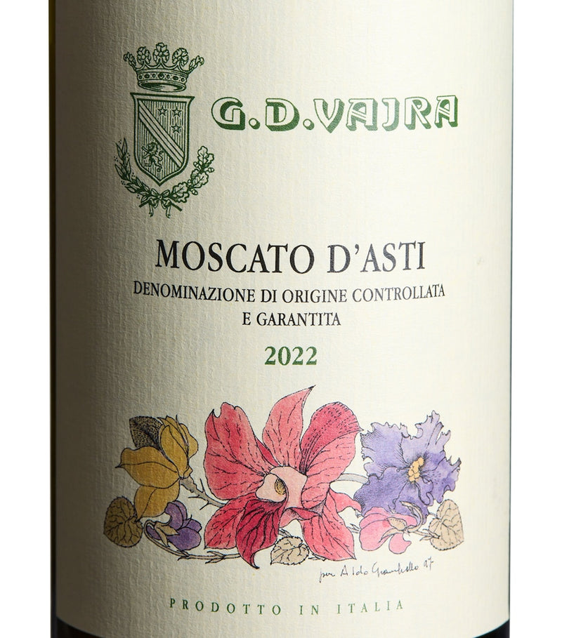 Vajra Moscato d'Asti DOCG 2022 75cl bottle (British brand)