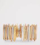 Suzanne Kalan mixed gold wide cuff bangle, imported from the UK