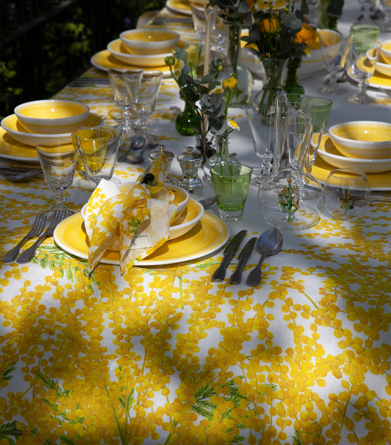 Summerill & Bishop linen Mimosa napkin 50cm x 50cm (British brand)
