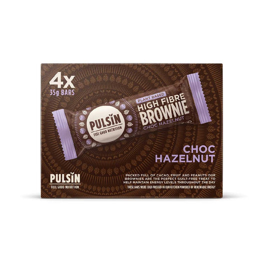 Pulsin High Fibre Brownies Choc Hazlenut - 4 x 35g GOODS Boots   