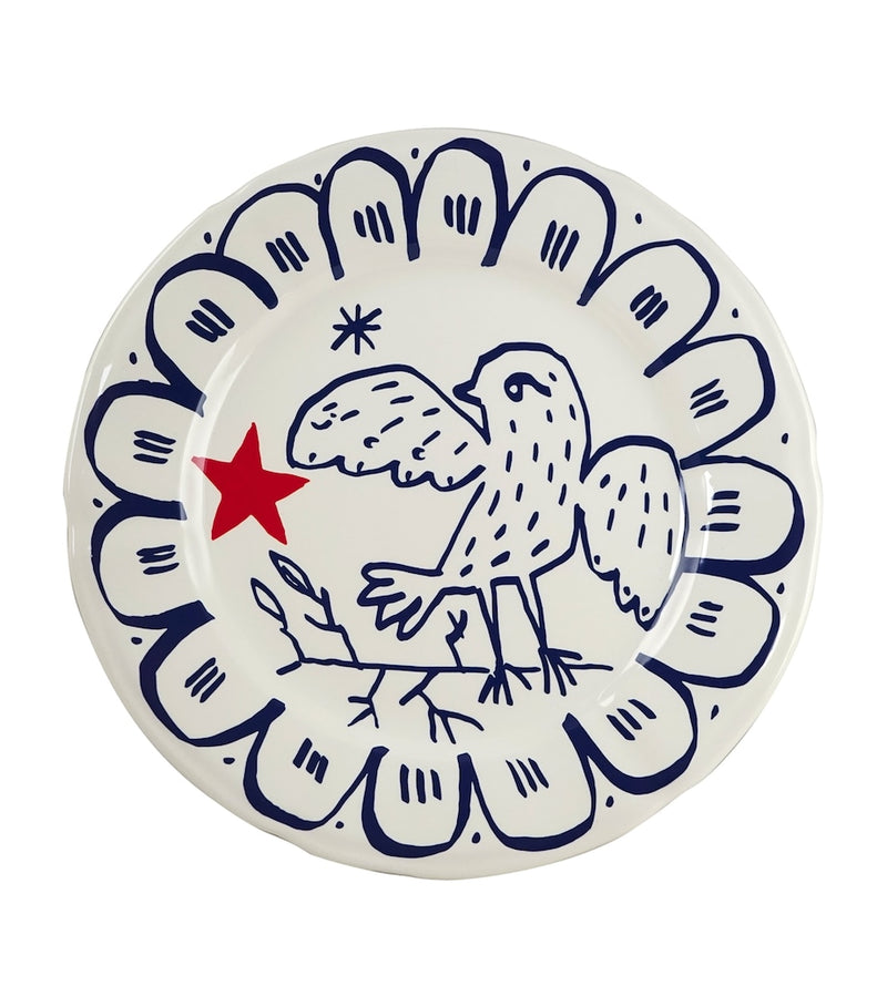 Gien L'Archipel Sentimental dinner plates 27cm set of 6 - British product