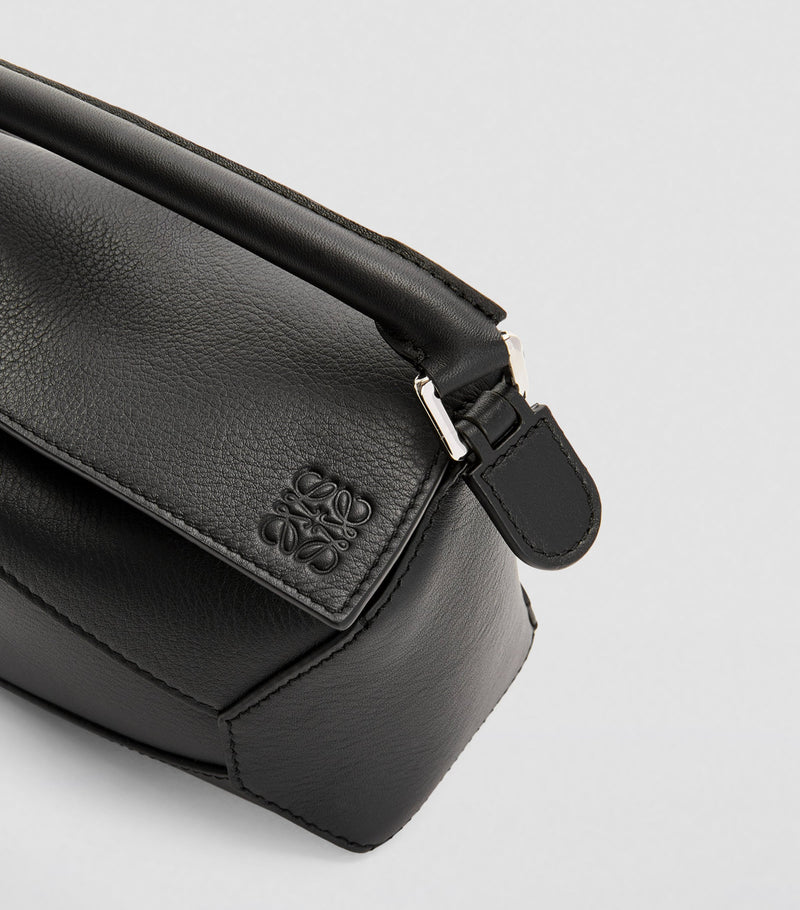 LOEWE mini Puzzle Edge top-handle bag in calfskin, imported from the UK