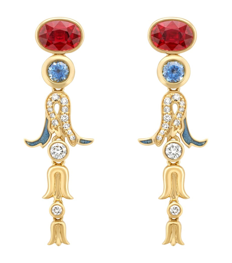 Boodles Palace Collection drop earrings 18kt gold, UK version